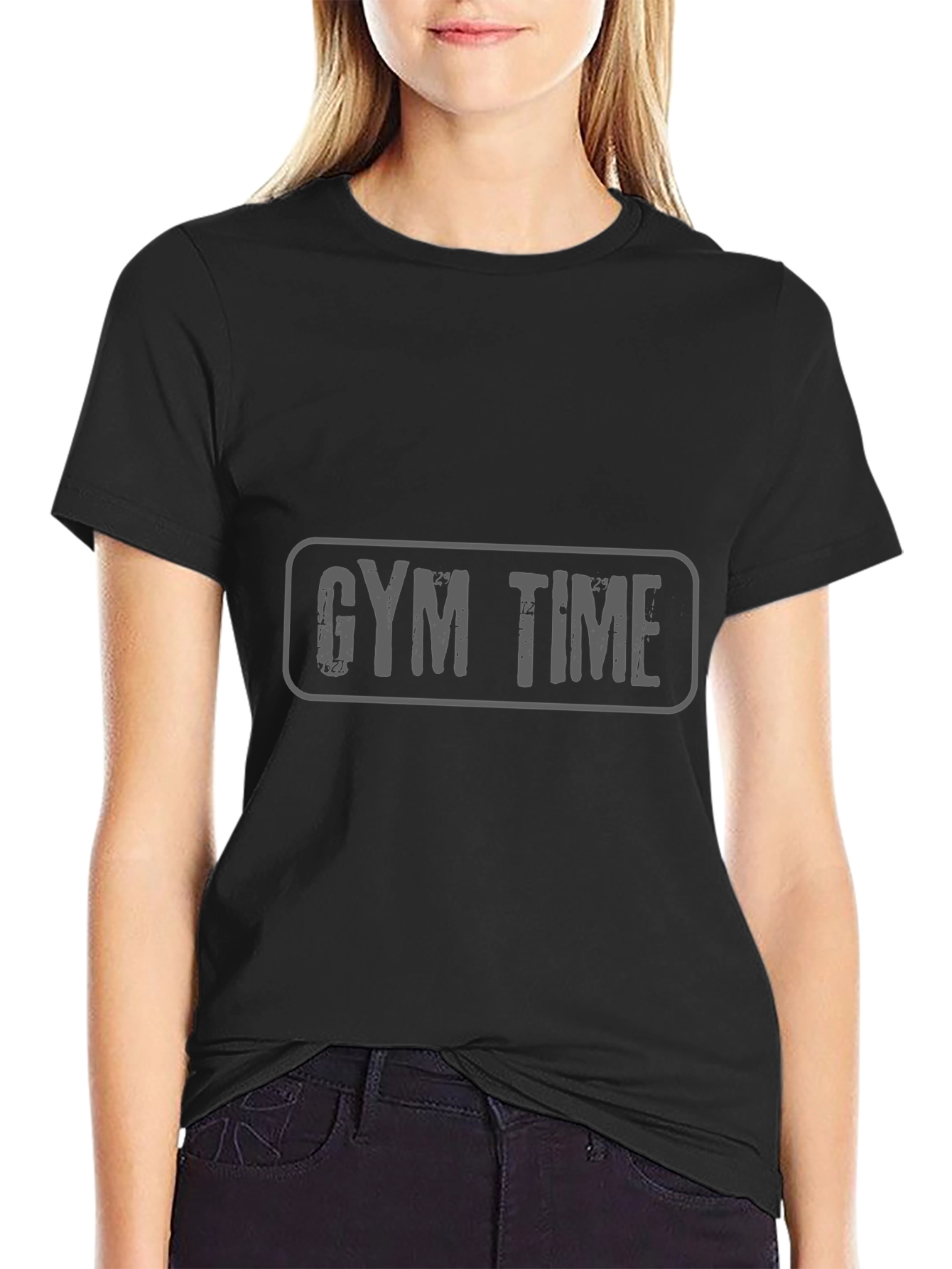 Gym Time Graphic Black T-Shirt
