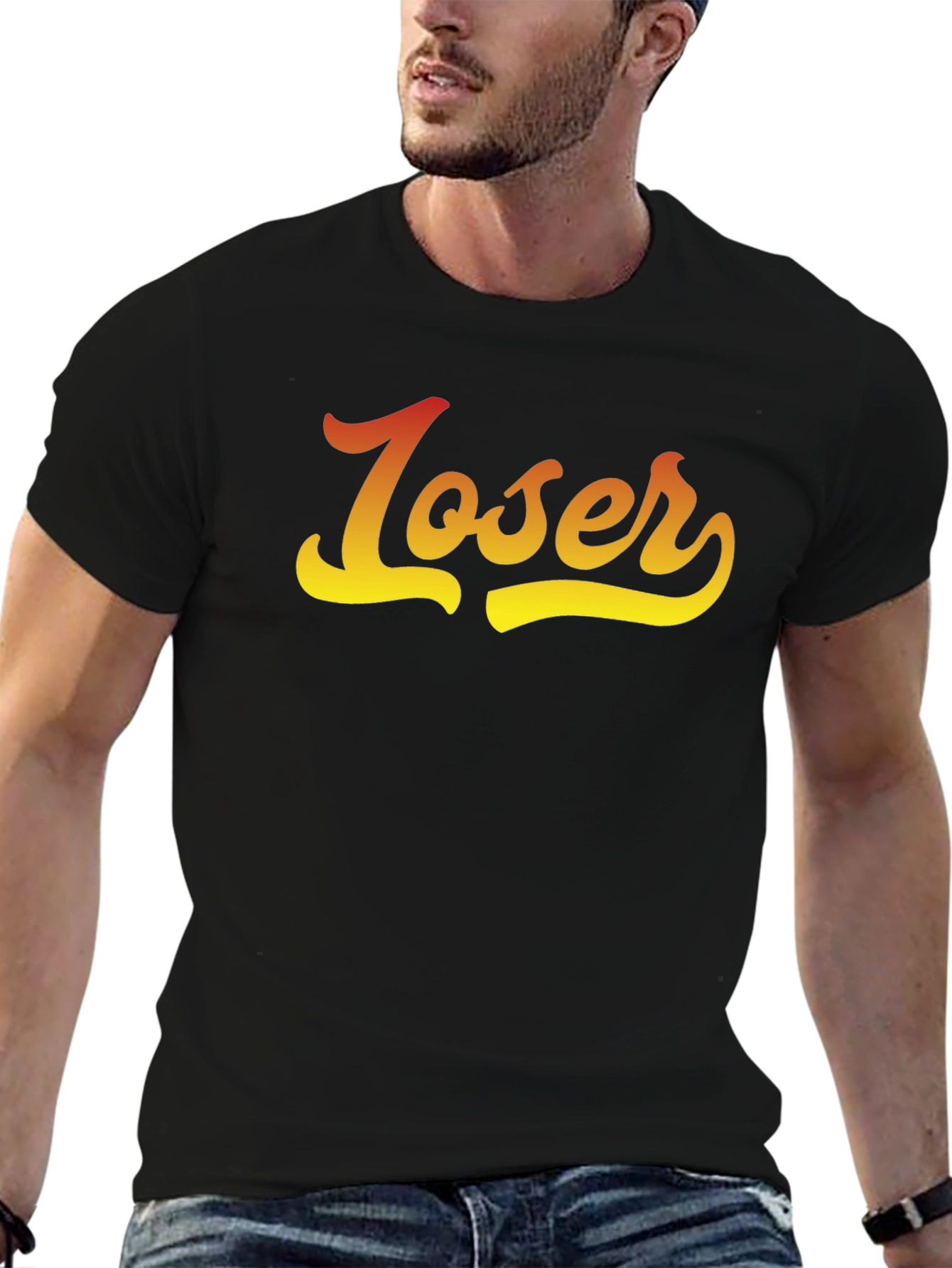 Loser Gradient Graphic Tee - Casual Comfort Fit