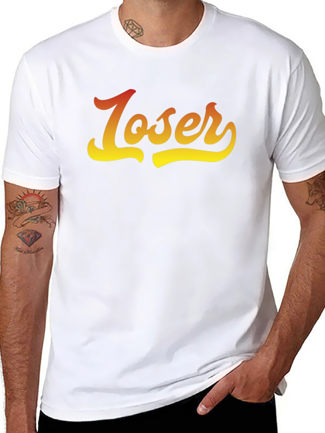 Loser Gradient Graphic Tee - Casual Comfort Fit
