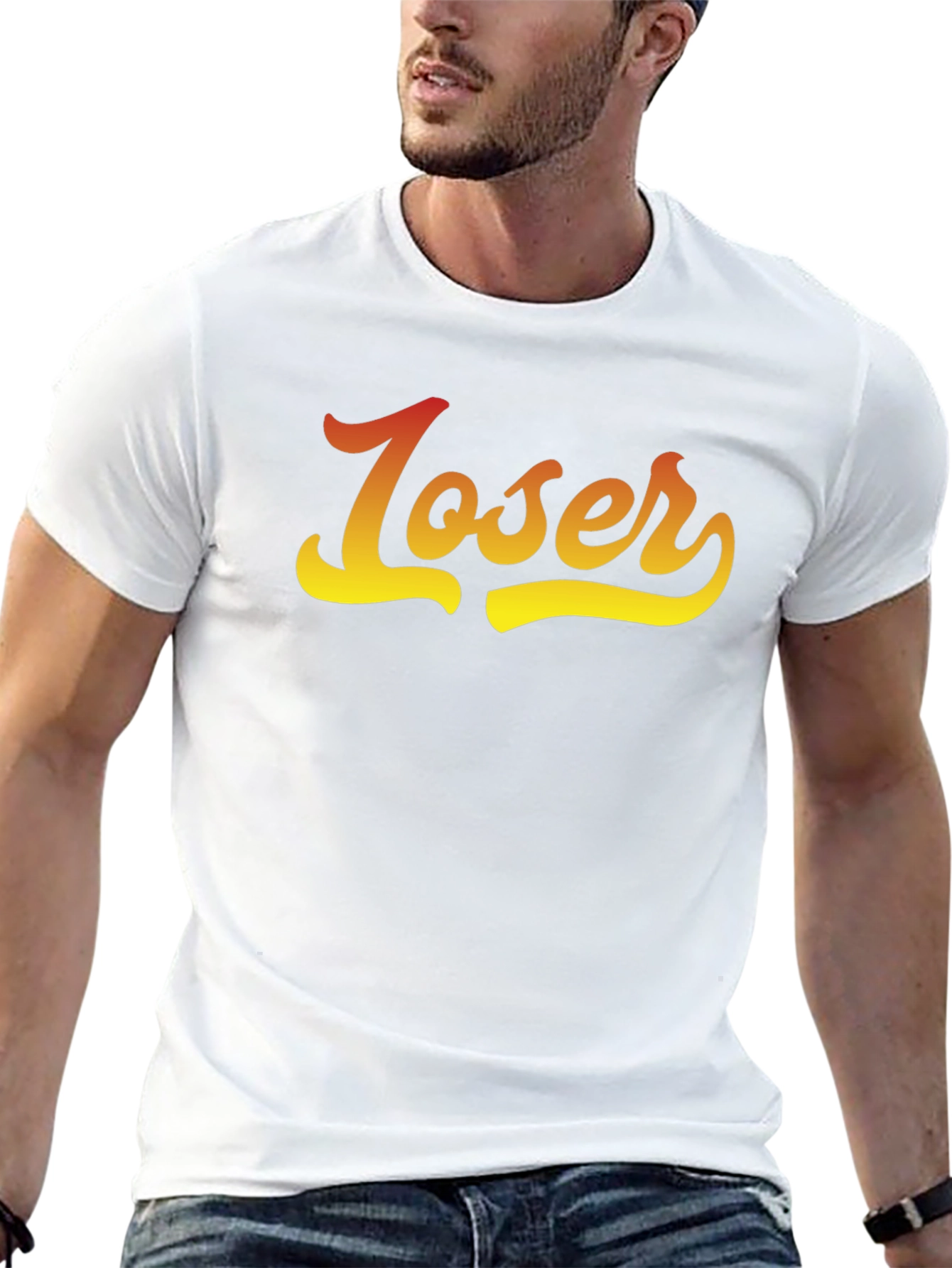 Loser Gradient Graphic Tee - Casual Comfort Fit
