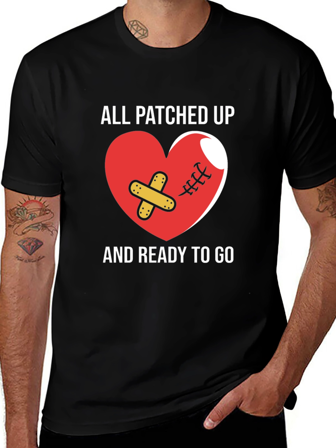 All Patched Up Heart Graphic Tee