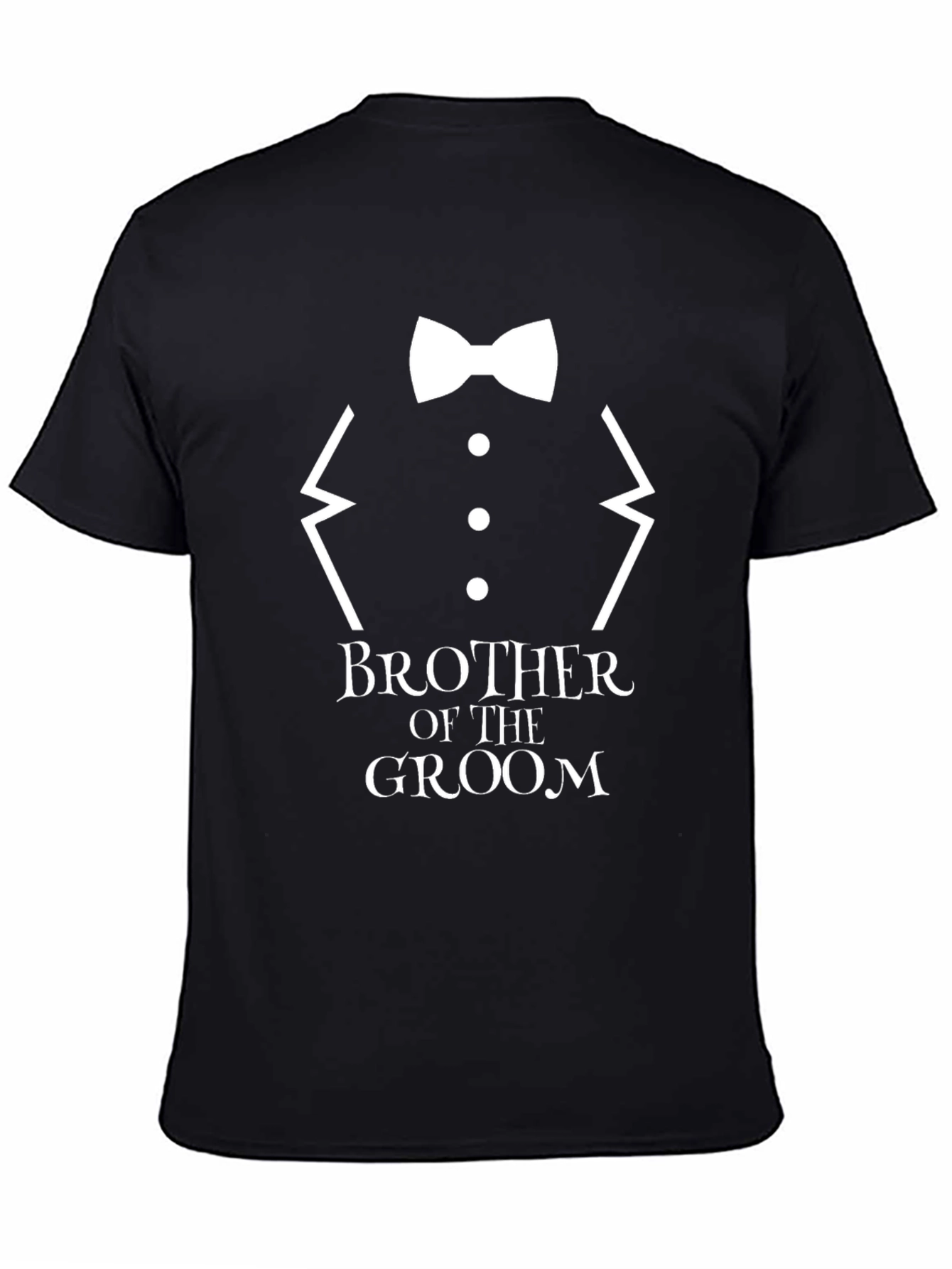 Brother of the Groom Black T-Shirt - Wedding Party