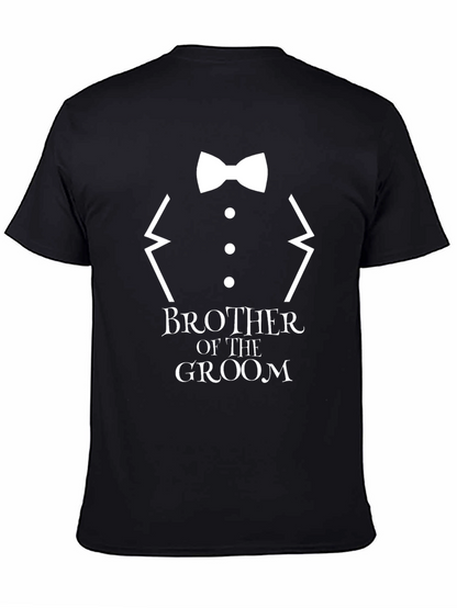 Brother of the Groom Black T-Shirt - Wedding Party