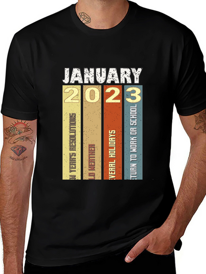 January 2023 Retro T-Shirt